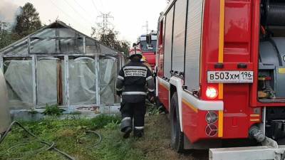 Под Екатеринбургом потушили пожар в садовом товариществе - iz.ru - Москва - Израиль - Екатеринбург