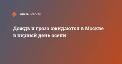 Дождь и гроза ожидаются в Москве в первый день осени - ren.tv - Москва - Россия - Московская обл.
