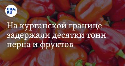 На курганской границе задержали десятки тонн перца и фруктов - ura.news - Казахстан - Челябинская обл. - Тюменская обл. - Курганская обл. - Оренбургская обл.