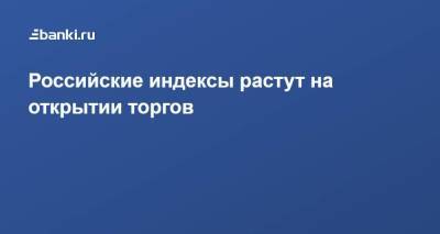 Российские индексы растут на открытии торгов - smartmoney.one