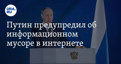 Владимир Путин - Путин предупредил об информационном мусоре в интернете - ura.news - Россия - Владивосток