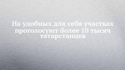 На удобных для себя участках проголосуют более 10 тысяч татарстанцев - chelny-izvest.ru - Россия - респ. Татарстан