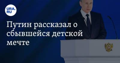 Владимир Путин - Путин рассказал о сбывшейся детской мечте - ura.news - Россия - Владивосток
