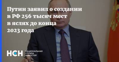 Владимир Путин - Путин заявил о создании в РФ 256 тысяч мест в яслях до конца 2023 года - nsn.fm - Россия - респ. Дагестан