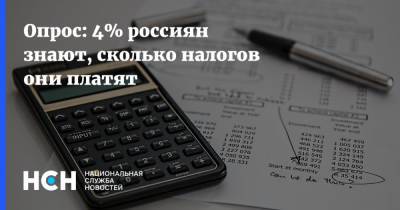 Опрос: 4% россиян знают, сколько налогов они платят - nsn.fm