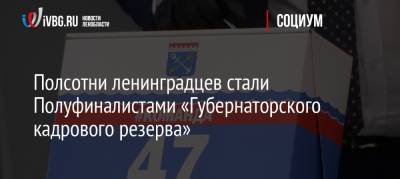 Полсотни ленинградцев стали Полуфиналистами «Губернаторского кадрового резерва» - ivbg.ru - Украина - Ленобласть