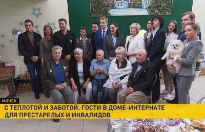 Николай Лукашенко - Азаренок, Басков, Эйсмонт и Коля Лукашенко посетили столичный дом-интернат для престарелых и инвалидов - ont.by - Белоруссия - г. Александрия