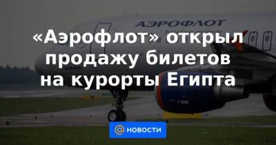 Red Wings - «Аэрофлот» открыл продажу билетов на курорты Египта - smartmoney.one - Москва - Россия - Египет