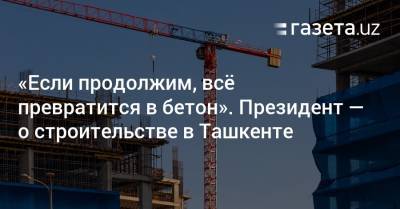 Шавкат Мирзиеев - «Если продолжим, всё превратится в бетон». Президент — о строительстве в Ташкенте - gazeta.uz - Узбекистан - Париж - Ташкент
