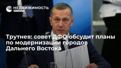 Владимир Владимирович Путин - Юрий Трутнев - Полпред Трутнев: совет ДФО обсудит планы по модернизации городов Дальнего Востока - realty.ria.ru - Москва - окр. Дальневосточный - Дальний Восток