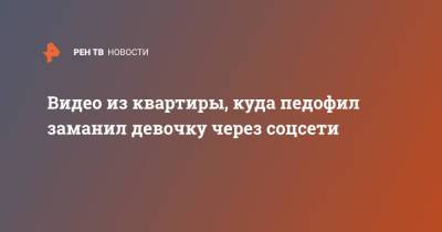 Видео из квартиры, куда педофил заманил девочку через соцсети - ren.tv - Россия - Ленинградская обл. - Санкт-Петербург