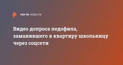 Видео допроса педофила, заманившего в квартиру школьницу через соцсети - ren.tv - Ленинградская обл. - Санкт-Петербург - район Гатчинский