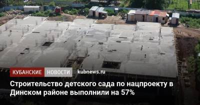 Вениамин Кондратьев - Строительство детского сада по нацпроекту в Динском районе выполнили на 57% - kubnews.ru - Краснодарский край - район Динский