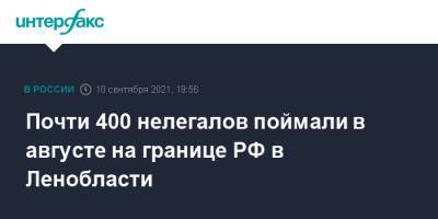 Почти 400 нелегалов поймали в августе на границе РФ в Ленобласти - interfax.ru - Москва - Россия - Ленинградская обл. - р-н Выборгский