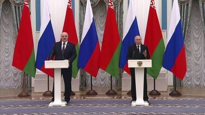 Владимир Путин - Александр Лукашенко - Итоги встречи президентов России и Белоруссии закреплены правительствами обеих стран - 1tv.ru - Россия - Белоруссия - Минск