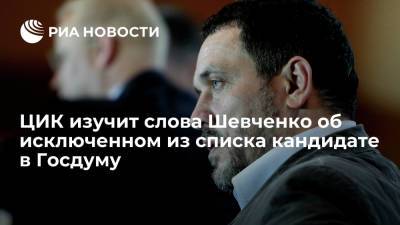 Максим Шевченко - Дмитрий Потапенко - Наталья Бударина - ЦИК рассмотрит необходимость опровержения слов Шевченко об исключенном кандидате на выборы - ria.ru - Москва - Россия