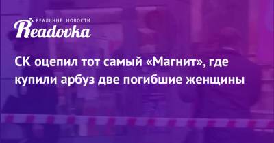 СК оцепил тот самый «Магнит», где купили арбуз две погибшие женщины - readovka.news - Москва