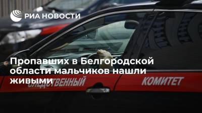 Пропавших в пятницу в Белгородской области мальчиков нашли живыми - ria.ru - Россия - Воронеж - Белгородская обл. - городское поселение Старооскольский