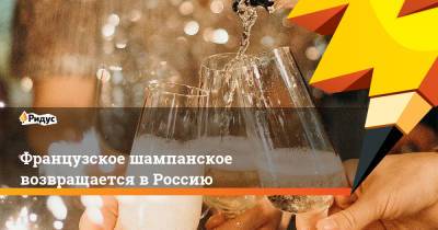 Французское шампанское возвращается в Россию - ridus.ru - Россия