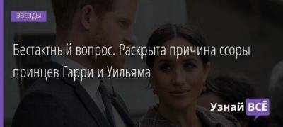 принц Уильям - принц Гарри - принцесса Диана - Меган Маркл - Бестактный вопрос. Раскрыта причина ссоры принцев Гарри и Уильяма - skuke.net