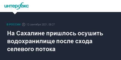 На Сахалине пришлось осушить водохранилище после схода селевого потока - interfax.ru - Москва - Сахалинская обл. - Сахалин