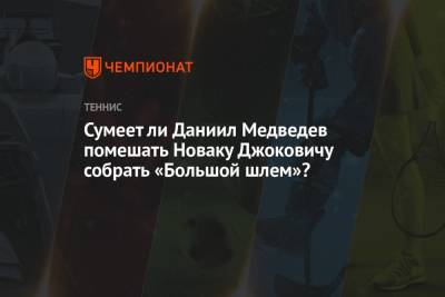 Даниил Медведев - Артур Эша - Сумеет ли Даниил Медведев помешать Новаку Джоковичу собрать «Большой шлем»? - championat.com - Россия - США