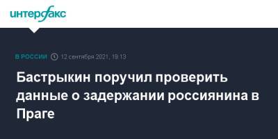 Александр Бастрыкин - Бастрыкин поручил проверить данные о задержании россиянина в Праге - interfax.ru - Москва - Россия - Украина - Чехия - Прага