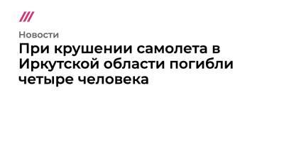 При крушении самолета в Иркутской области погибли четыре человека - tvrain.ru - Иркутская обл.