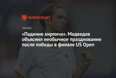 Джокович Новак - Даниил Медведев - «Падение кирпича». Медведев объяснил необычное празднование после победы в финале US Open - championat.com - США - Австралия