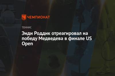 Джокович Новак - Даниил Медведев - Энди Роддик - Энди Роддик отреагировал на победу Медведева в финале US Open - championat.com - Россия - США - Австралия