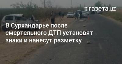 В Сурхандарье после смертельного ДТП установят знаки и нанесут разметку - gazeta.uz - Узбекистан