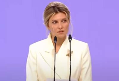 Елена Зеленская - Невероятная красотка: Первая леди Елена Зеленская появилась на публике в черном стильном костюме с волнистым декольте - ukrainianwall.com - Украина