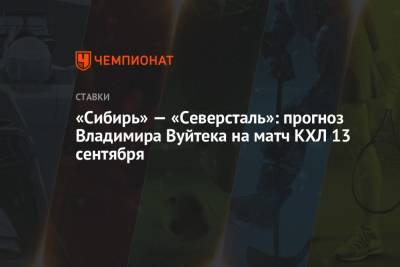 Андрей Разин - Владимир Вуйтек - «Сибирь» — «Северсталь»: прогноз Владимира Вуйтека на матч КХЛ 13 сентября - championat.com