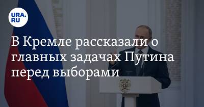 Владимир Путин - Дмитрий Песков - В Кремле рассказали о главных задачах Путина перед выборами - ura.news - Россия