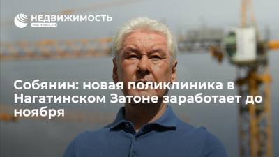 Сергей Собянин - Собянин: новая поликлиника в Нагатинском Затоне заработает до ноября - realty.ria.ru - Москва