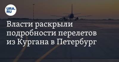 Вадим Шумков - Власти раскрыли подробности перелетов из Кургана в Петербург - ura.news - Санкт-Петербург - Курганская обл. - Курган