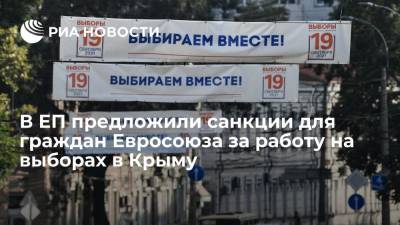 В Европарламенте предложили санкции для граждан ЕС за наблюдение за выборами в Крыму - ria.ru - Россия - Крым - Литва