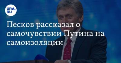Владимир Путин - Дмитрий Песков - Песков рассказал о самочувствии Путина на самоизоляции. «Эффективность президента выше Спутника V» - ura.news - Россия - Того