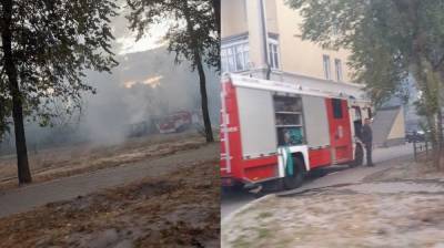 На Левом берегу Воронежа вспыхнул сарай: появилось видео - vestivrn.ru - Воронеж
