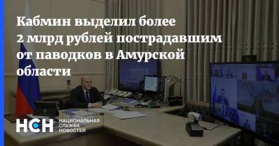 Михаил Мишустин - Кабмин выделил более 2 млрд рублей пострадавшим от паводков в Амурской области - nsn.fm - Россия - Амурская обл. - Хабаровский край - Еврейская обл. - Забайкальский край