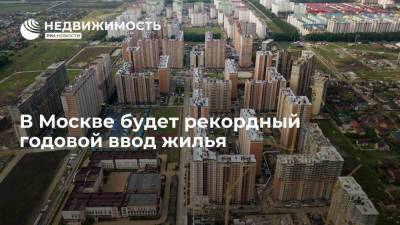 В Москве будет рекордный годовой ввод жилья - realty.ria.ru - Москва - Россия