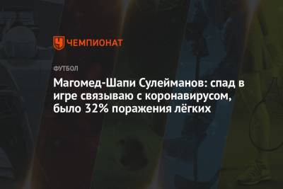 Магомед-Шапи Сулейманов - Магомед-Шапи Сулейманов: спад в игре связываю с коронавирусом, было 32% поражения лёгких - championat.com - Россия - Краснодар
