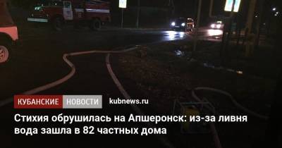 Стихия обрушилась на Апшеронск: из-за ливня вода зашла в 82 частных дома - kubnews.ru - Краснодарский край - Апшеронск
