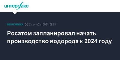 Росатом запланировал начать производство водорода к 2024 году - smartmoney.one - Москва
