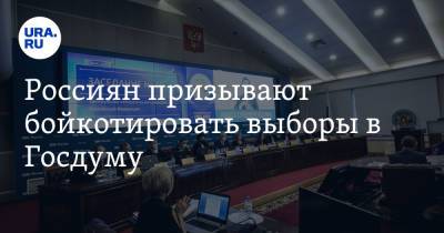 Россиян призывают бойкотировать выборы в Госдуму - ura.news - Россия