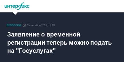 Заявление о временной регистрации теперь можно подать на "Госуслугах" - interfax.ru - Москва - Россия