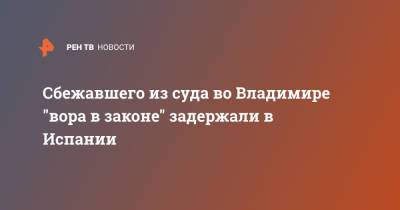 Сбежавшего из суда во Владимире "вора в законе" задержали в Испании - ren.tv - Россия - Украина - Испания