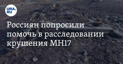 Россиян попросили помочь в расследовании крушения МН17 - ura.news - Россия - Украина - Голландия - Малайзия - Курск