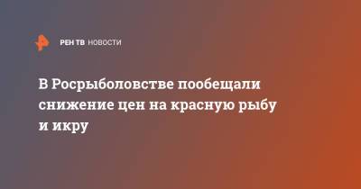 Илья Шестаков - В Росрыболовстве пообещали снижение цен на красную рыбу и икру - ren.tv - Россия