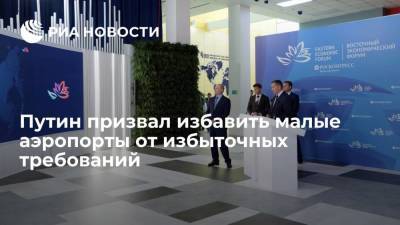 Владимир Путин - Президент Путин поручил правительству избавить малые аэропорты от избыточных требований - smartmoney.one - окр. Дальневосточный